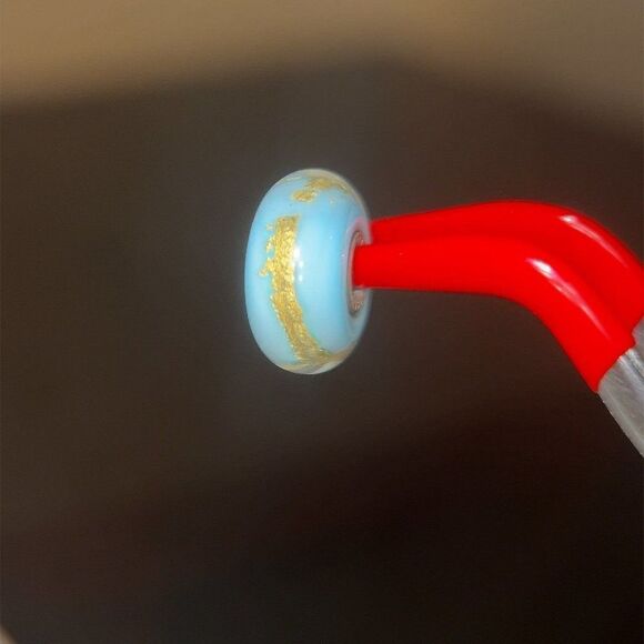 Trollbeads Light Blue Gold Bead - Picture 3 of 4